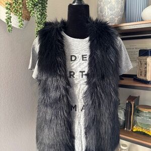 Divided H&M Fur Vest - Size 8 - Like New
